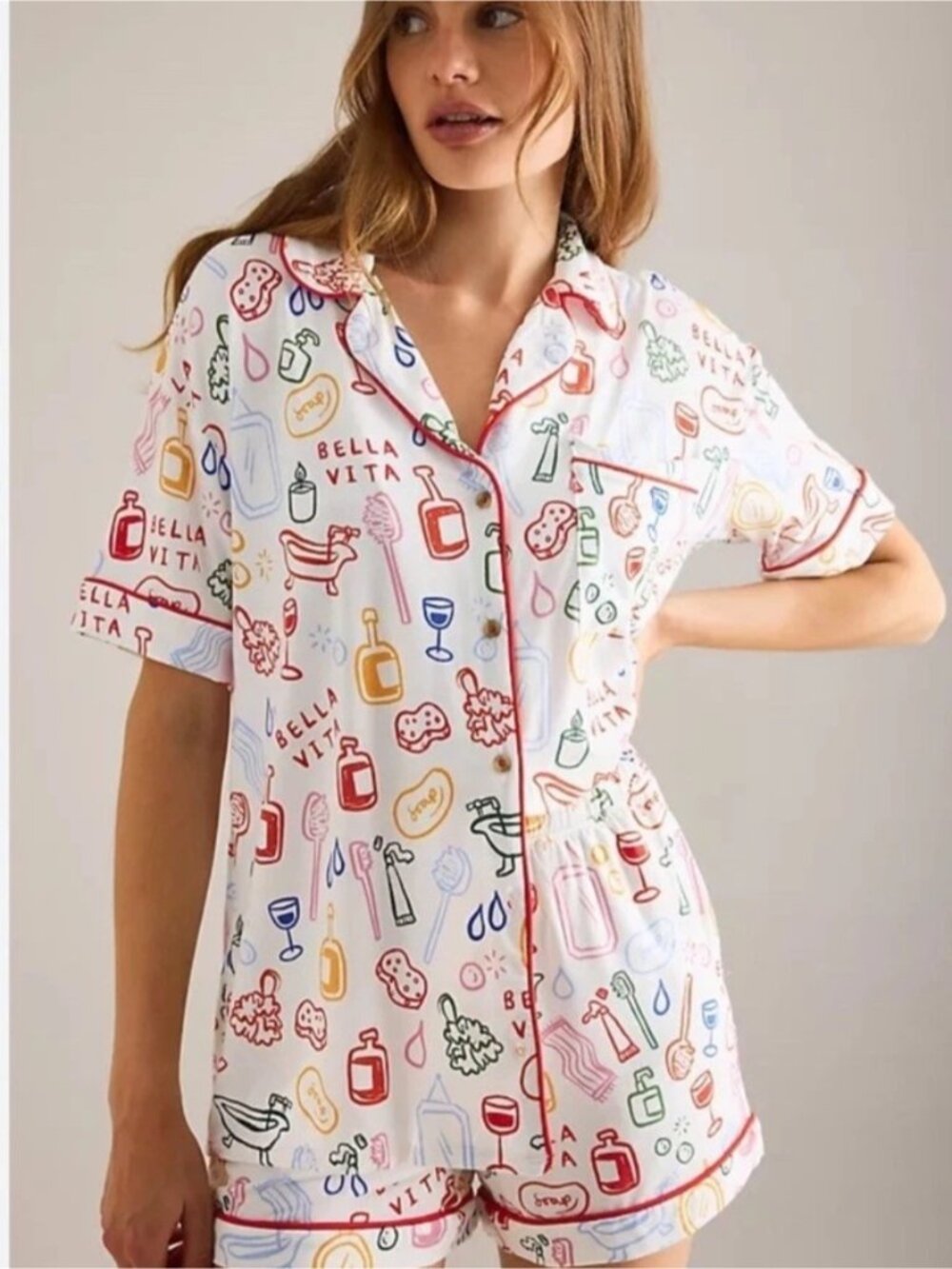 NWT Anthropologie LyreBird Briar Pajama Shirt | ModaLuxe Sleepwear
